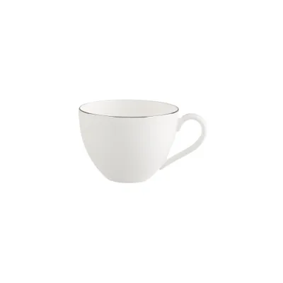 Produktbild von Villeroy & Boch Vorteilset 6 Stück Anmut Platinum No.1 Kaffeeobertasse Premium Bone Porcelain weiß handbemalt 1046361300