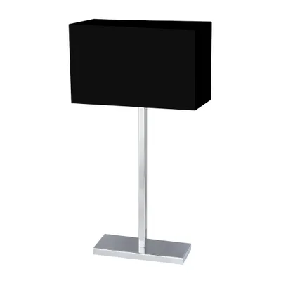 Immagine prodotto di Lampada da tavolo MADRID 1xE27/40W, cromata con paralume in tessuto nero