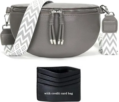 Immagine prodotto di Elegante borsa a tracolla da donna, borsa a tracolla, grigia, 25x15x8 cm