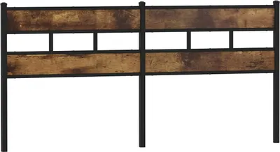 Produktbild von vidaXL Ersatz-Kopfteil Räuchereiche 200 cm Eisen und Holzwerkstoff