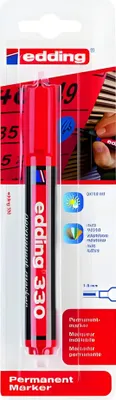 Image de edding 330 Marqueur permanent rouge (1 blister)