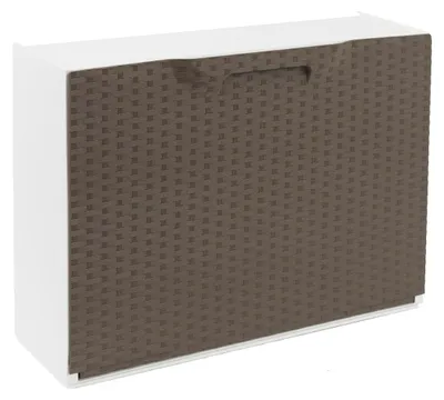 Produktbild von Rattan U50-FRT Schuhregal aus Kunststoff, Breite 51 cm, taupe/weiß