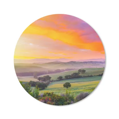 Produktbild von MuchoWow® Mauspad Mousepad Toskana - Landschaft - Farbenfroh 20x20 cm - Mousepads - Maus Mat - Pad - Mausunterlage - Schreibtischmatte