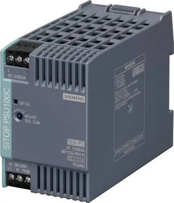 Produktbild von SIEMENS 6EP13225BA10 SITOP 6EP1322-5BA10 PSU100C 12V/ 6,5A gerege. Stromvers.