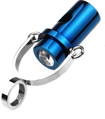 Produktbild von Edelstahl Anhänger aus 316L Hülse Tube in Blau- Metallic