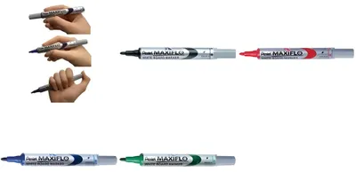 Produktbild von Pentel - Filztip Stift Pentel MWL5S Whiteboard 1mm rot | Außenschachtel ein 12 Stück