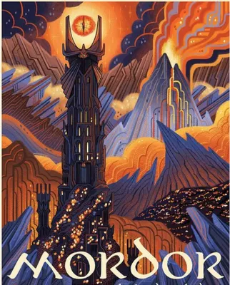 Produktbild von Malen nach Zahlen Mordor Herr der Ringe 40x50 cm