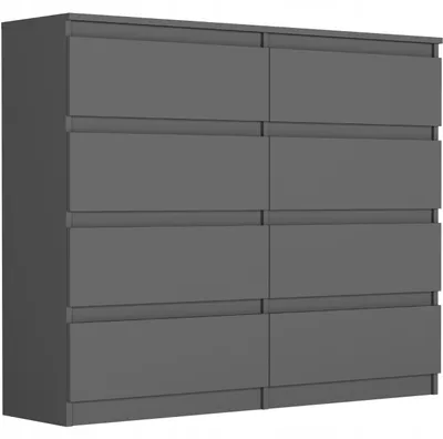 Obrázek produktu pro Komoda 120 cm 8 zásuvek skříňka FRAMIRE R-120-S8 antracit