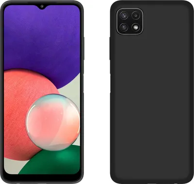 Produktbild von cofi1453® Silikon Hülle Basic kompatibel mit Samsung Galaxy A22 5G (A226B) Case TPU Soft Handy Cover Schutz Schwarz