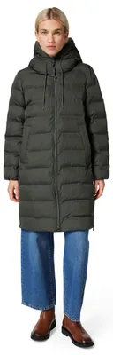 Produktbild von Marc OߴPolo Denim Damen Daunenmantel mit Kapuze leicht, Grün (Pineneedle), XL