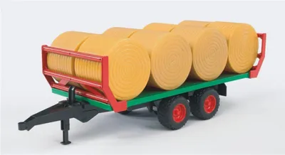 Produktbild von bruder BallentransportanhÃ ¤ nger , Modellfahrzeug (mit 8 Rundballen)