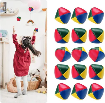 Image de Solidchoice - Ensemble de 15 balles de jonglage colorées pour débutants