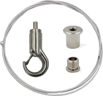 Produktbild von Abhängeset mit Haken für mittlere Lasten - Drahtseil Ø 1,5 mm | Länge 1500 mm