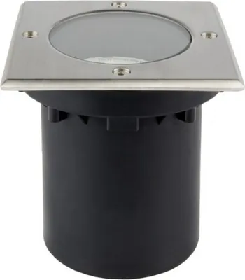 Produktbild von C-Light Edelstahl Bodeneinbaustrahler 230 V Eckig IP65 GU10 mit Durchgangsverdrahtung