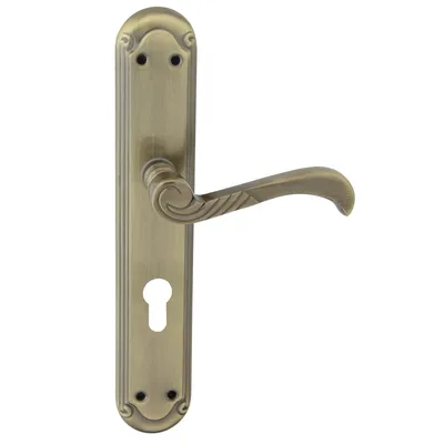 Produktbild von DOMINO Türgriff 72 Drückergarnitur PZ-Profilzylinder | Langschildgarnitur |Zimmertür, Bürotür, Kellertür & Innentür| Aluminium | Bronze | CASABLANKA M