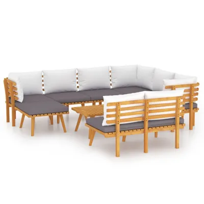 Produktbild von vidaXL 9-tlg. Garten-Lounge-Set mit Kissen Massivholz Akazie