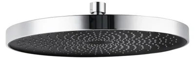 Image de WENKO Pomme de douche Pluie Douche bien-être Softwater Ø 26 chrome noir Salle de bains