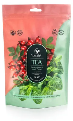 Produktbild von Tee Yeesthin Hagebutte Minze – Premium-Kräutertee-Pyramiden 80 g