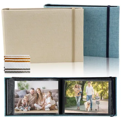 Productafbeelding van Fotoalbum voor 100 foto's 10x15 cm met lederen omslag
