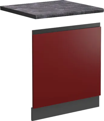 Produktbild von Frontblende Vicco R-Line Rot 60 cm  J-Shape, AP Anthrazit, Model 46972