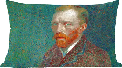 Produktbild von MuchoWow® Zierkissen Sofakissen Wohnzimmer Dekokissen 60x40 cm Kunst - Van Gogh - Alte Meister - Selbstporträt - Kopfkissen - Polster mit Foto