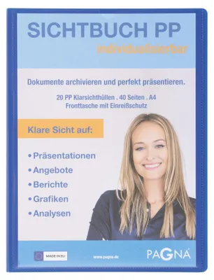 Immagine prodotto di PAGNA 21011-07 PAGNA Office Sichtbuch DIN A4, 20 Hüllen blau
