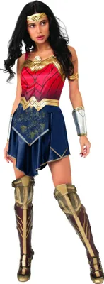 Produktbild von Wonder Woman-Damenkostüm DC blau-rot-gold - S