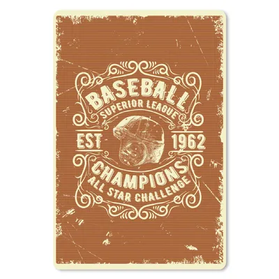 Produktbild von MuchoWow® Mauspad Mousepad Jahrgang - Baseball - Braun 18x27 cm - Mousepads - Maus Mat - Pad - Mausunterlage
