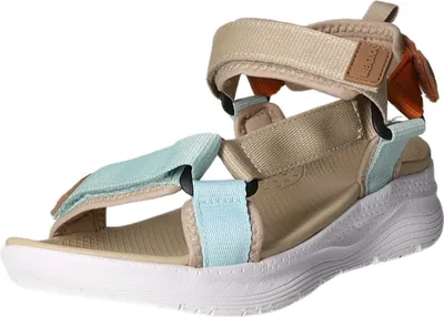 Produktbild von BOXX Damen-Sandalette Beige-Türkis-Mehrfarbig, Farbe:beige/schlamm, EU Größe:39