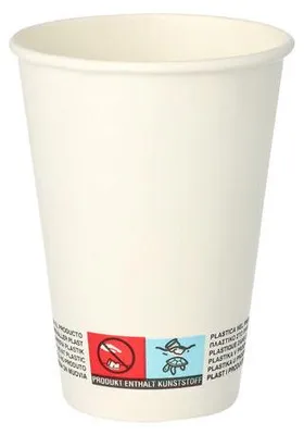 Produktbild von 100x Automatenbecher Heißgetränke to go Pappbecher weiß 180 ml