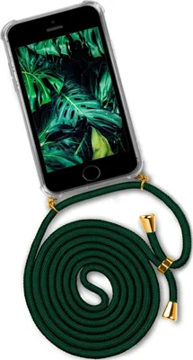 Produktbild von TWIST-Case + TWIST-Cord für iPhone 5S / 5 / iPhone SE, Farbe:Deepest Jungle (Gold)