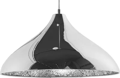 Produktbild von BELIANI Hängeleuchte Silber Metall mit Schirm in Trichterform Glitzerstein-Optik aus Glas Moderner Look