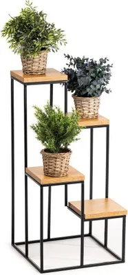 Obrázek produktu pro Howhomely kvìtinové schodištì se 4 policemi vypadat døevo 70 cm moderní