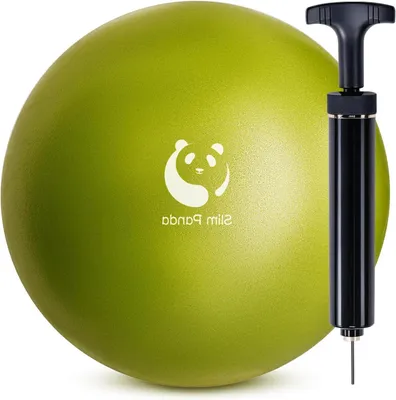 Productafbeelding van Kleine Gymnastiekbal voor Pilates en Fitness – Zachte Yogabal met Pomp voor Seniorentherapie en Balanstraining (Lekvrij)