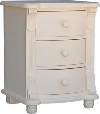 Produktbild von Casa Padrino Jugendstil Nacht Schrank Kommode mit 3 Schubladen - Landhaus Shabby Chic Möbel - Massivholz Nachtschränkchen Barock