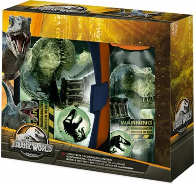 Produktbild von Jurassic World Lunchbox + Aluminiumflaschen-Set 500ml