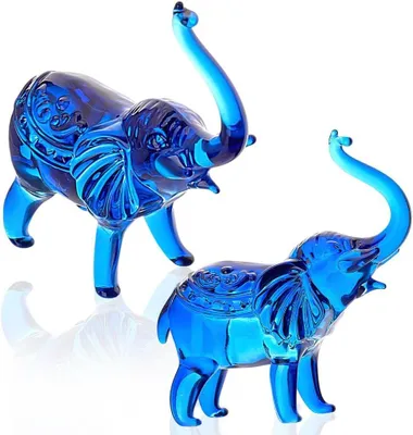 Productafbeelding van Kristallen Olifant Beeldjes - Dieren Beeldjes Ornamenten - Huis en Kantoor Decoratie - Levendig Gedetailleerd Gesneden