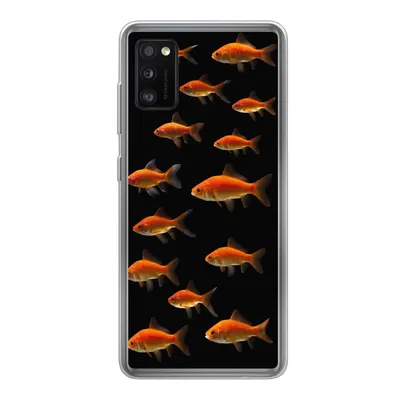 Produktbild von MuchoWow® Handyhülle Schutzhülle Hülle für Samsung Galaxy A41 Goldfisch - Tiere - Schwarz Silikon Softcase Handy Hülle - Mobiltelefon