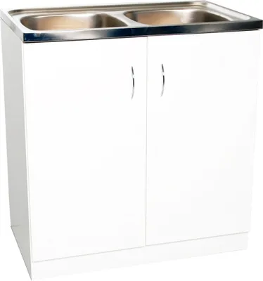 Produktbild von DomoDomo Szafka kuchenna biała pod zlewozmywak 80x50 stojąca
