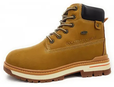 Image de Dockers par Gerli : Chaussures pour enfants, bottines à lacets pour garçons, couleur marron, style décontracté