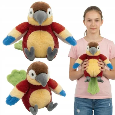 Immagine prodotto di Pappagallo di peluche, mascotte, peluche per bambini, idea regalo, orsacchiotto, 35 cm