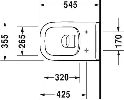 Image de Ensemble WC suspendu Duravit, D-Code, ensemble sans rebord 457009, blanc, 1 pièce.
