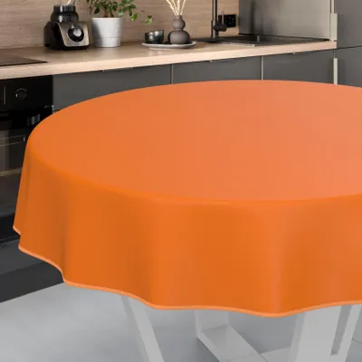 Imagen del producto de Mantel para mesa, lavable, redondo, de 100 cm de diámetro, con borde, apto para interiores y exteriores