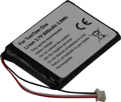Image de Avizar, TomTom One Batterie GPS 3,7 V 800 mAh Li-Ion, noir