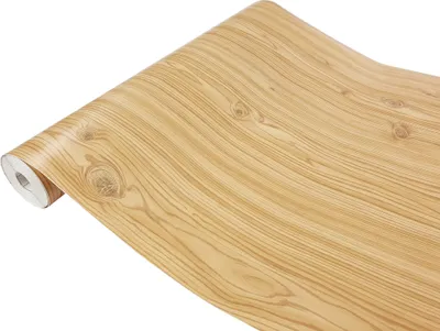 Produktbild von Klebefolie nach Maß von DecoMeister – Selbstklebende Möbelfolie – Küchenfolie in Holzoptik – Steinoptik – Uni Farbe – Designfolie – 90x25 cm Fichte Hell