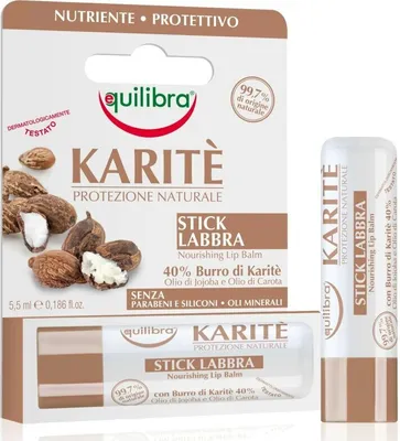 Zdjęcie produktu dla Equilibra Karite Balsam do ust z masłem Shea, 5.5ml