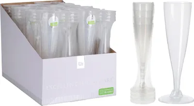 Produktbild von Champagnerglas Kunststoff 130ml 4er Set