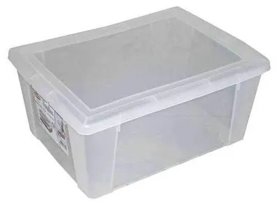 Imagen del producto de Caja de almacenamiento de plástico - Mediana - 32,5 x 19 x 11 cm - Polipropileno - Apta para alimentos