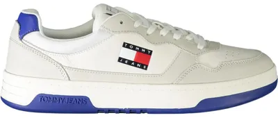 Produktbild von Eleganter weißer Sportschuh für Herren mit blauen Details