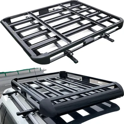 Produktbild von Dachträger, leichtes Aluminium, 127 cm x 97 cm, Verpackungsgröße 131 cm x 24 cm x 19 cm, Artikelgewicht 10 kg, maximale Belastung 68 kg